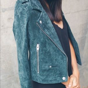 BLANK NYC Suede moto jacket